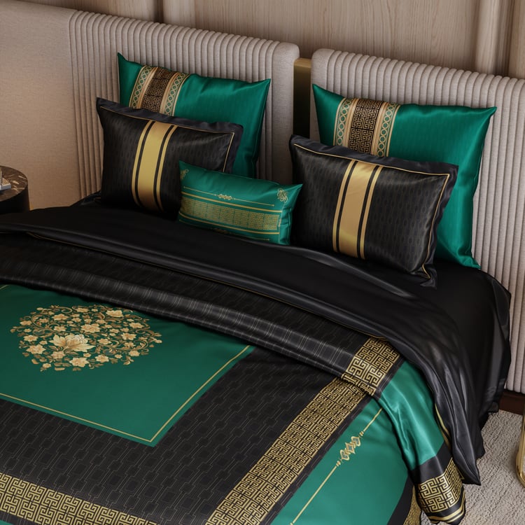 STOA PARIS Coronation Satin 7Pcs Double Bed-In-A-Bag Set