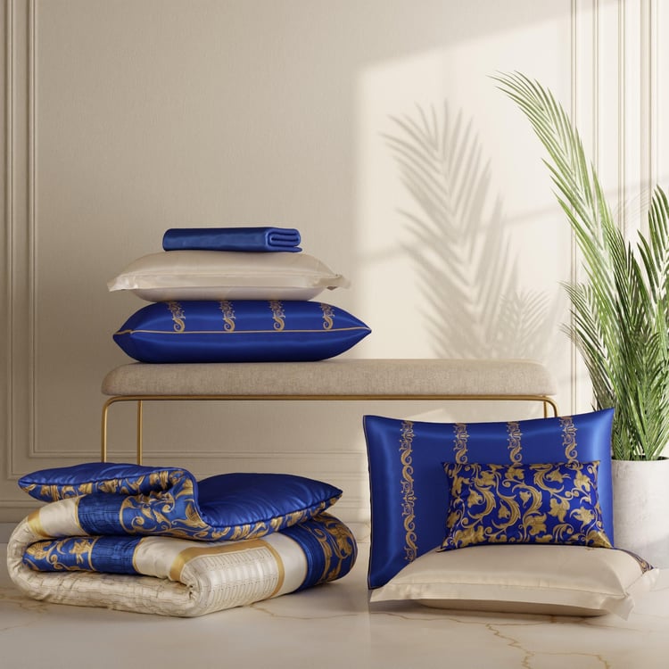 STOA PARIS Coronation Satin 7Pcs Double Bed-In-A-Bag Set