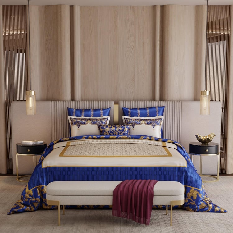 STOA PARIS Coronation Satin 7Pcs Double Bed-In-A-Bag Set