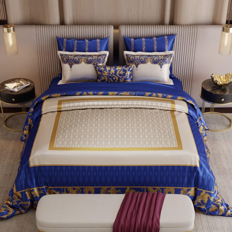 STOA PARIS Coronation Satin 7Pcs Double Bed-In-A-Bag Set