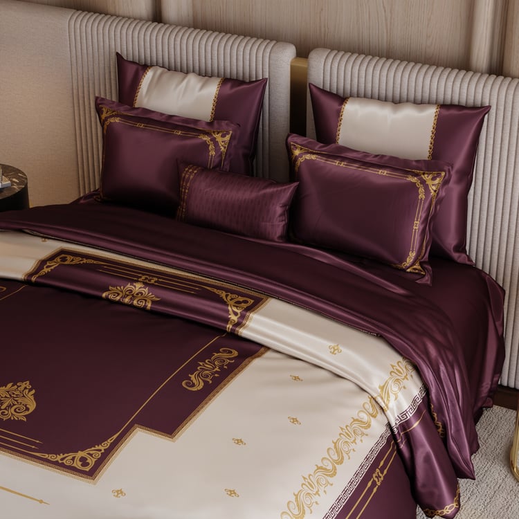 STOA PARIS Coronation Satin 7Pcs Double Bed-In-A-Bag Set