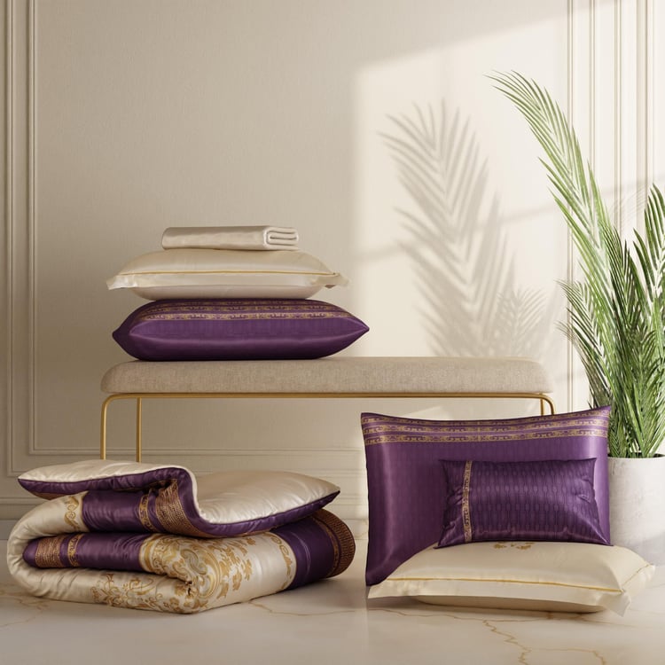 STOA PARIS Coronation Satin 7Pcs Double Bed-In-A-Bag Set