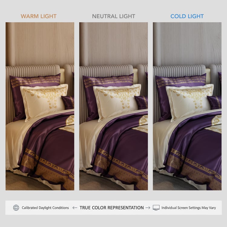 STOA PARIS Coronation Satin 7Pcs Double Bed-In-A-Bag Set