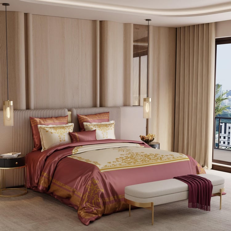 STOA PARIS Coronation Satin 7Pcs Double Bed-In-A-Bag Set