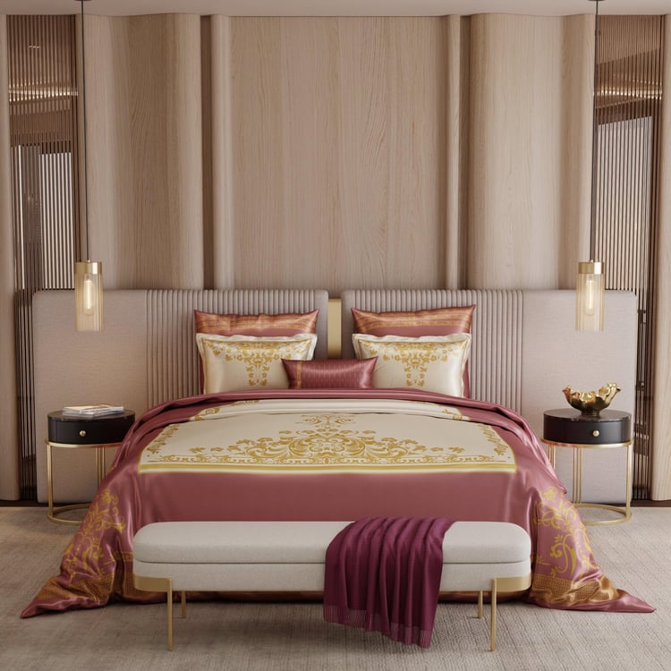 STOA PARIS Coronation Satin 7Pcs Double Bed-In-A-Bag Set