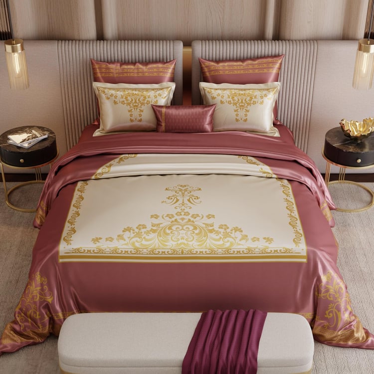 STOA PARIS Coronation Satin 7Pcs Double Bed-In-A-Bag Set
