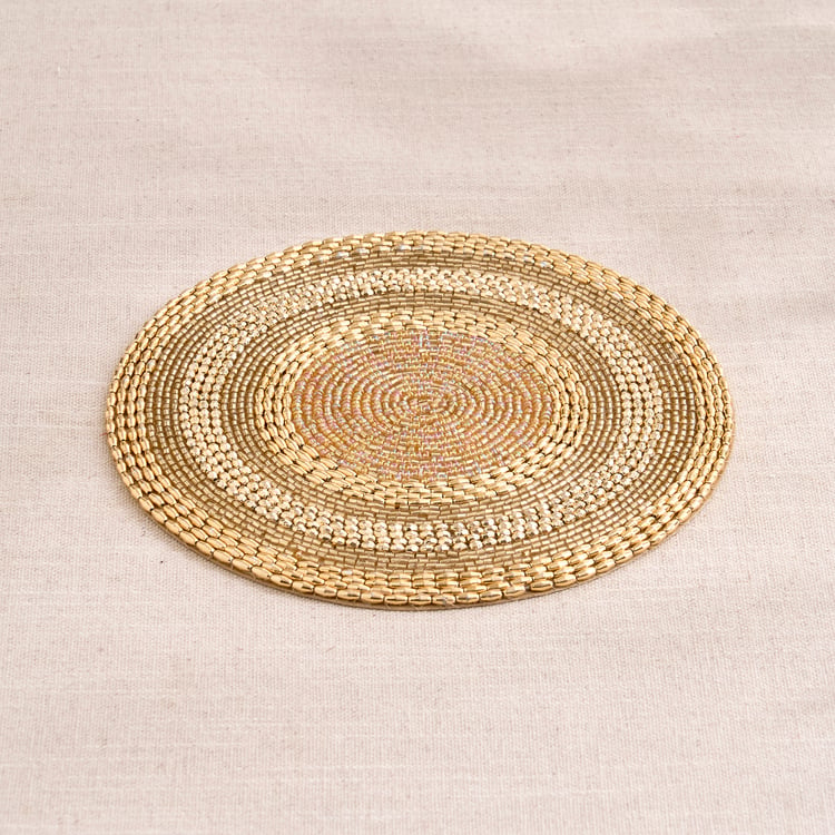 Halcyon Glass Glass Beaded Trivet
