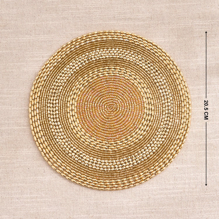 Halcyon Glass Glass Beaded Trivet