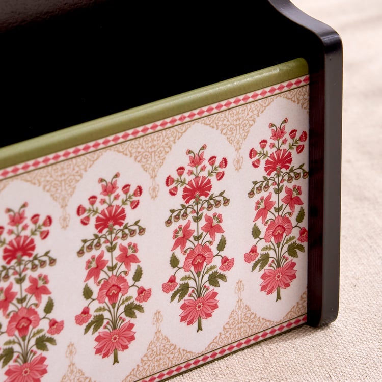 Oakland Wooden Floral Print Multipurpose Organiser