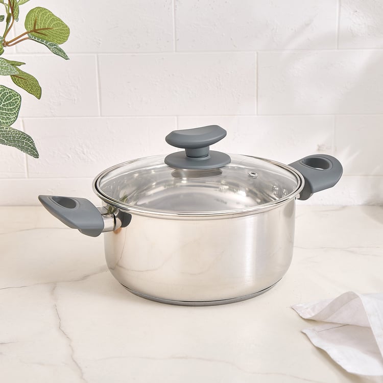 Gravis Steller Stainless Steel Cook N Serve Casserole with Lid - 2L