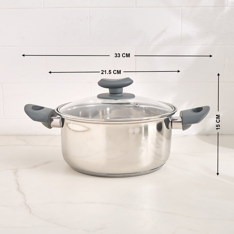Gravis Steller Stainless Steel Cook N Serve Casserole with Lid - 2L