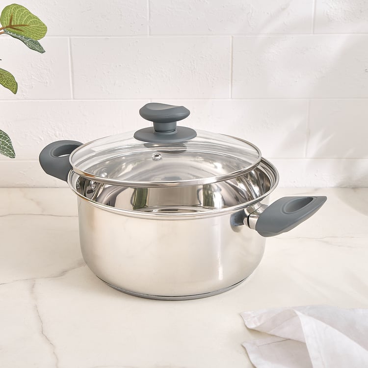 Gravis Steller Stainless Steel Cook N Serve Casserole with Lid - 2L