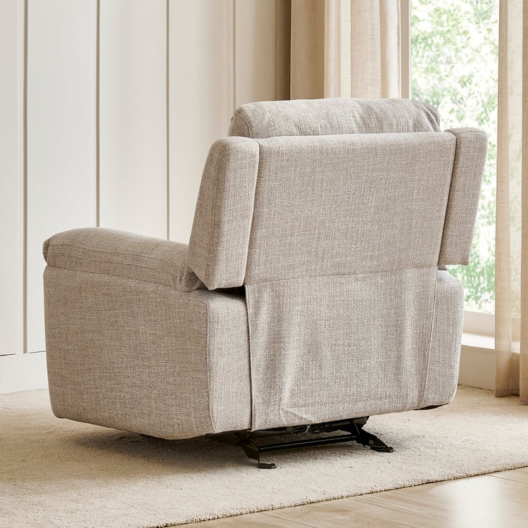 Lambert Fabric 1-Seater Electric Rocking Recliner - Beige