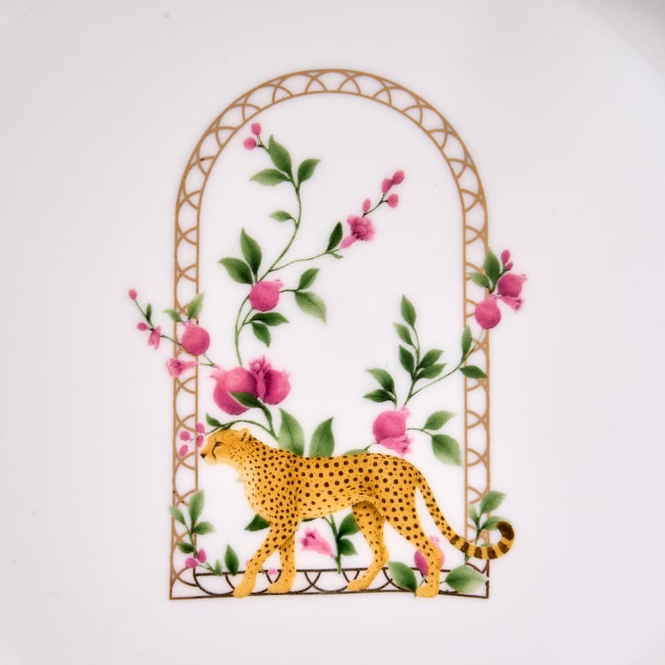 India Inspired Bone China Printed Dinner Plate - 28cm