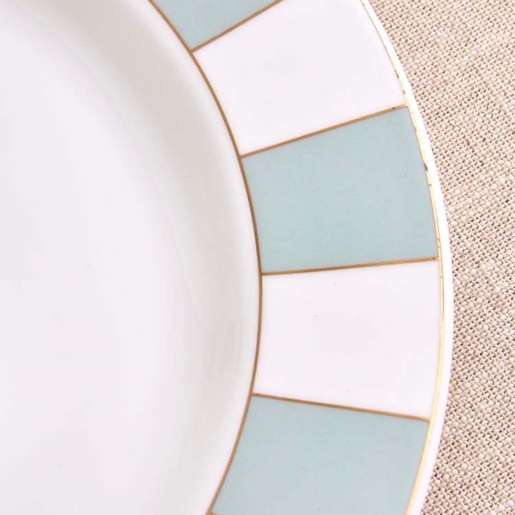 India Inspired Bone China Printed Dinner Plate - 28cm