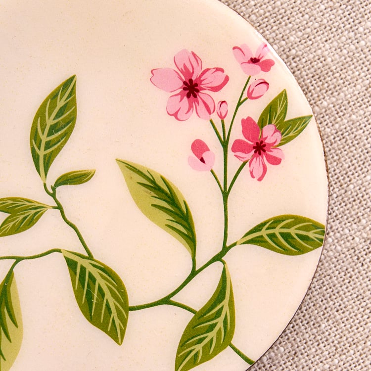 Royal Garden Set of 4 Mango Wood Floral Print Coasters