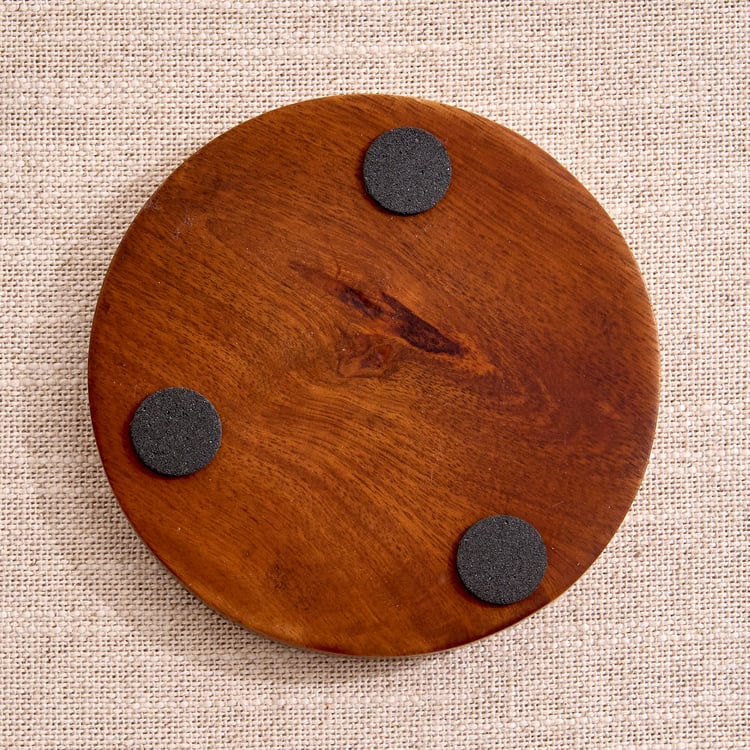 Royal Garden Set of 4 Mango Wood Floral Print Coasters