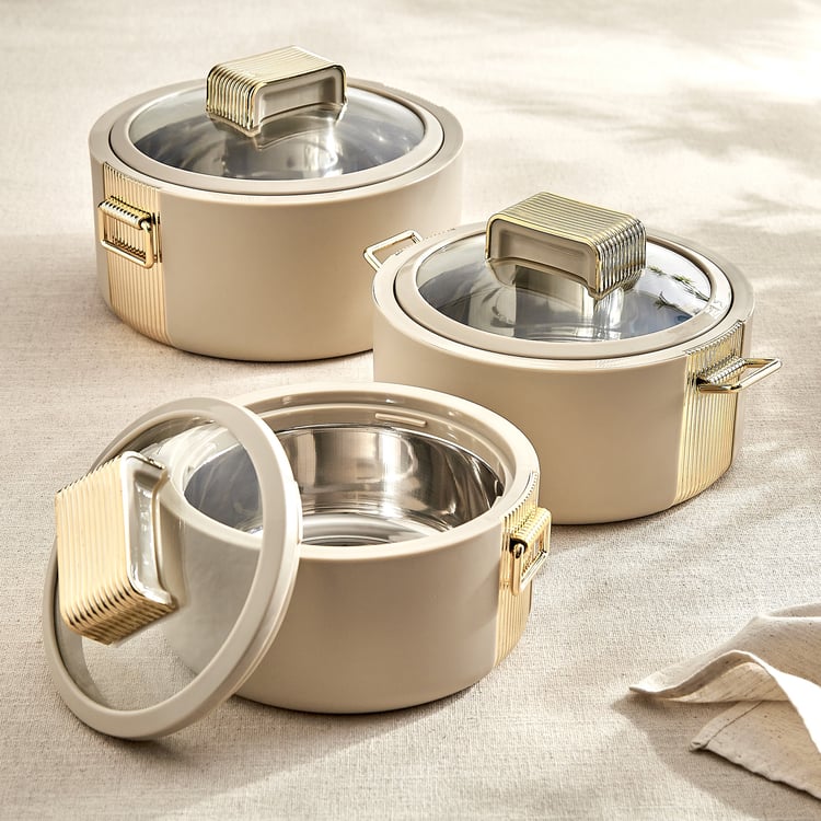 Elegance Regalia Set of 3 Polypropylene Casseroles with Lids