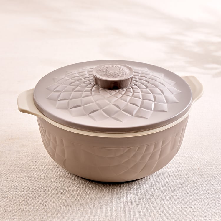 Elegance Set of 3 Polypropylene Embossed Casseroles with Lids