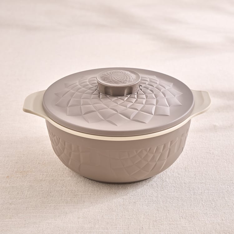 Elegance Set of 3 Polypropylene Embossed Casseroles with Lids
