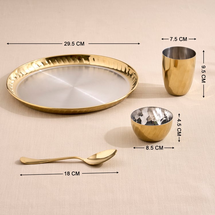 Prana Set of 5 Stainless Steel Dinner Set