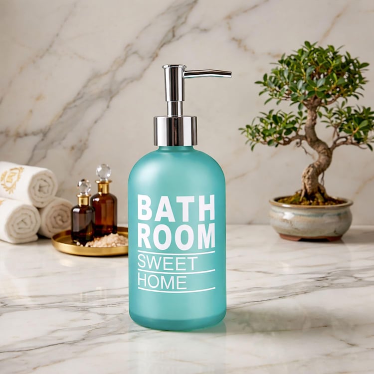 LUXE HOME Glass Printed Multi-Purpose Pump Dispenser - 250ml