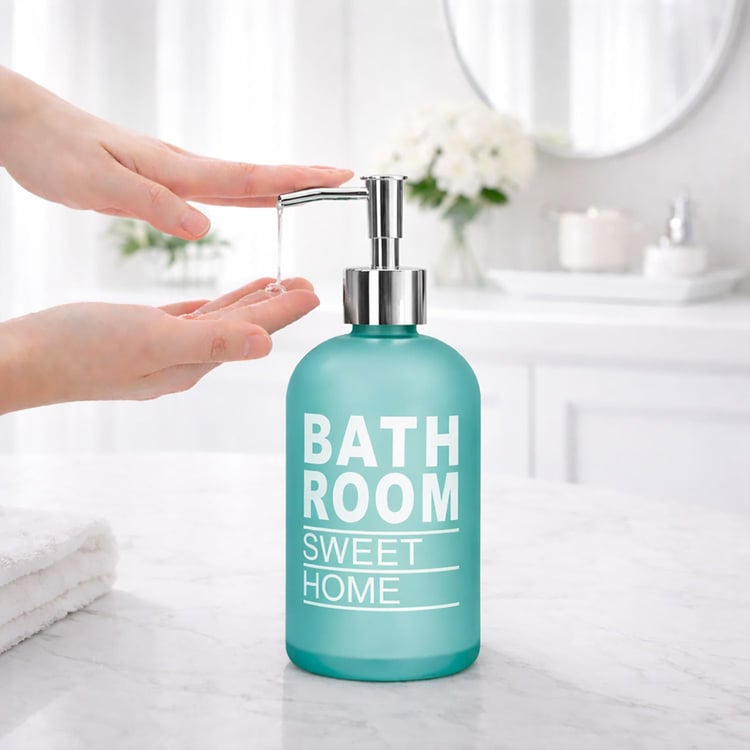 LUXE HOME Glass Printed Multi-Purpose Pump Dispenser - 250ml