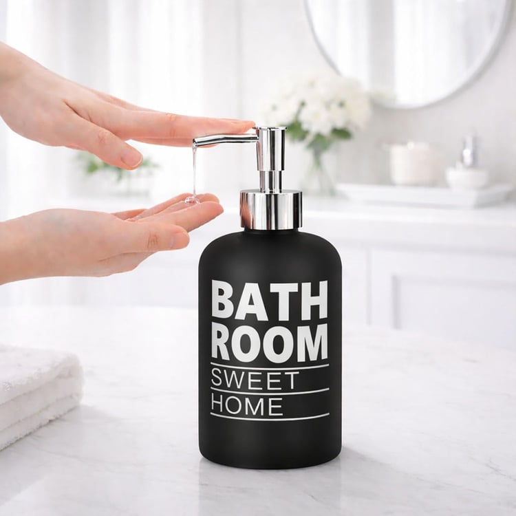 LUXE HOME Glass Printed Multi-Purpose Pump Dispenser - 250ml