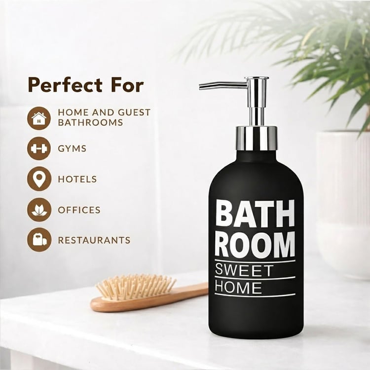 LUXE HOME Glass Printed Multi-Purpose Pump Dispenser - 250ml