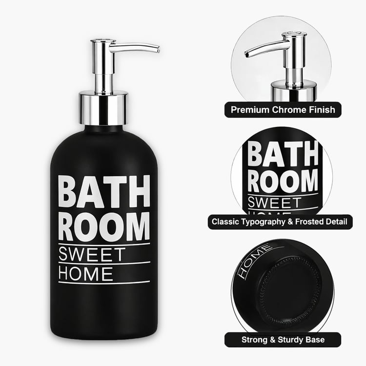 LUXE HOME Glass Printed Multi-Purpose Pump Dispenser - 250ml