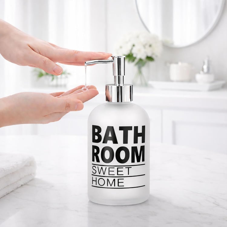 LUXE HOME Glass Printed Multipurpose Dispenser - 250ml