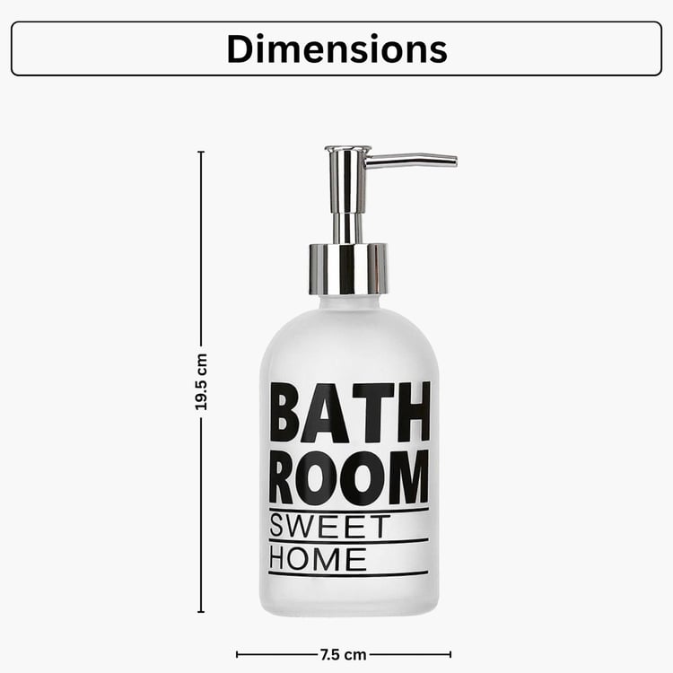LUXE HOME Glass Printed Multipurpose Dispenser - 250ml