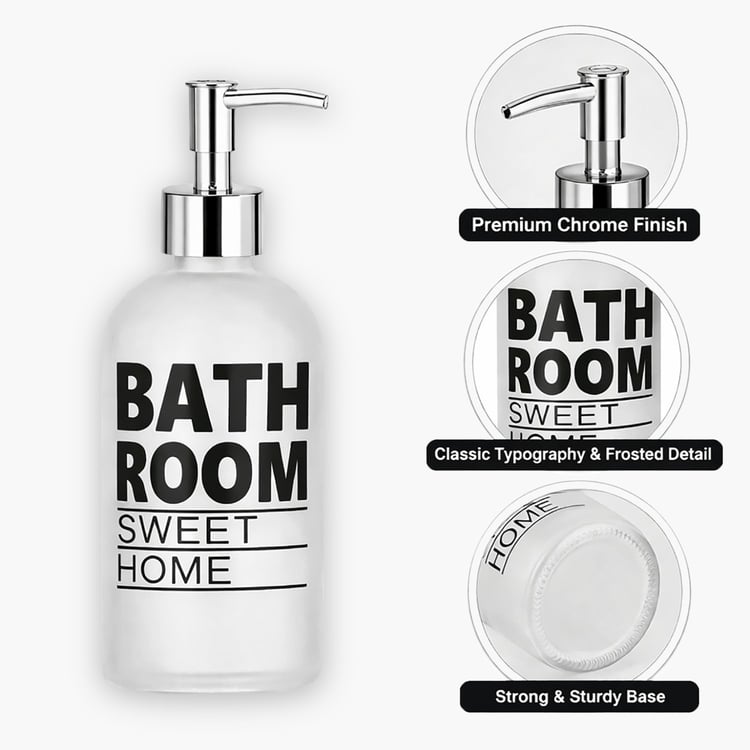 LUXE HOME Glass Printed Multipurpose Dispenser - 250ml
