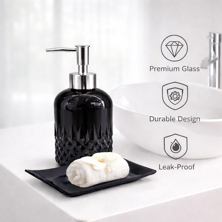 LUXE HOME Glass Multi-Purpose Pump Dispenser - 250ml