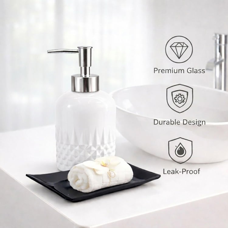 LUXE HOME Glass Soap Dispenser - 250ml