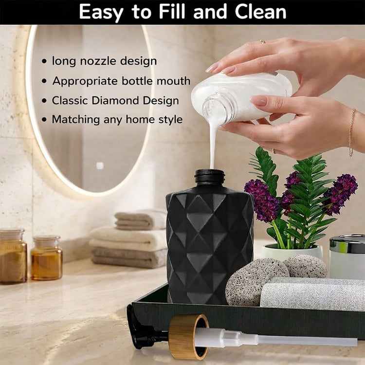 LUXE HOME Glass Soap Dispenser - 250ml