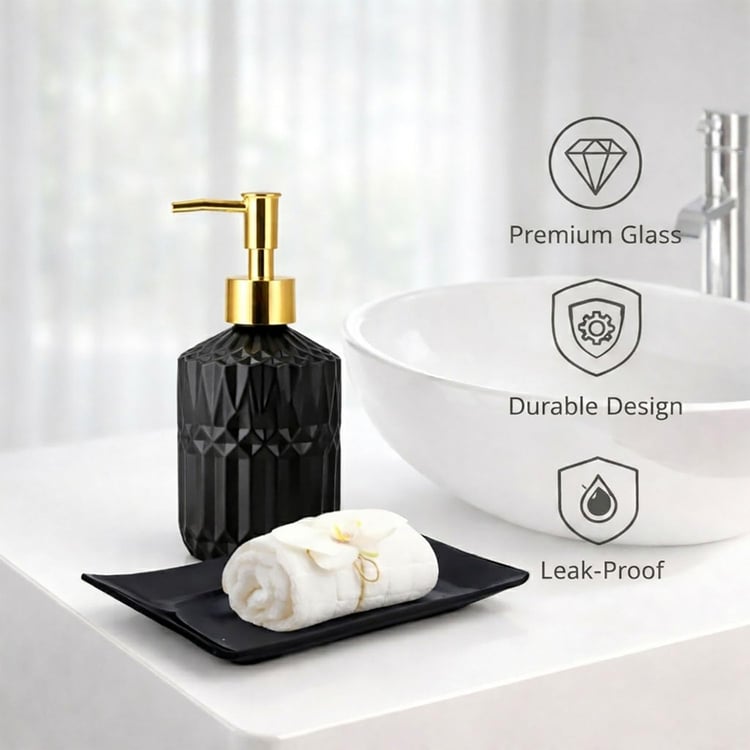 LUXE HOME Glass Multipurpose Dispenser - 250ml