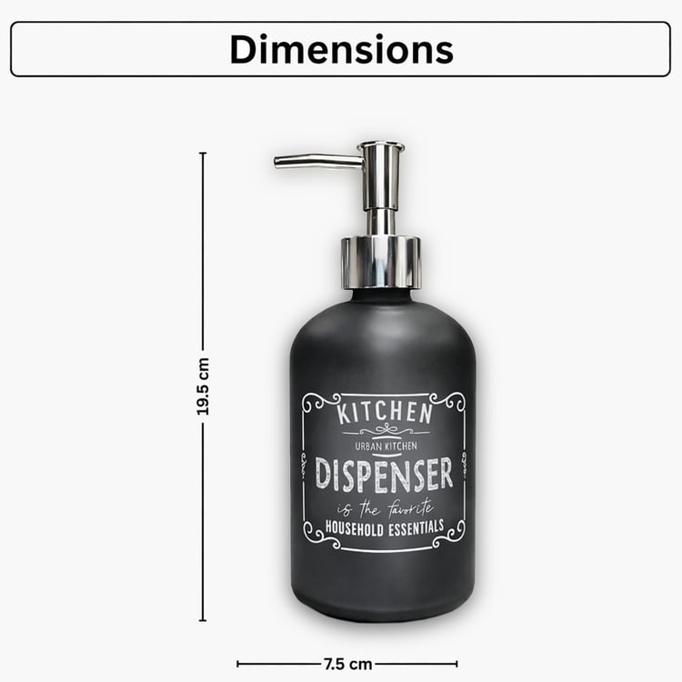 LUXE HOME Glass Printed Multi-Purpose Pump Dispenser - 250ml