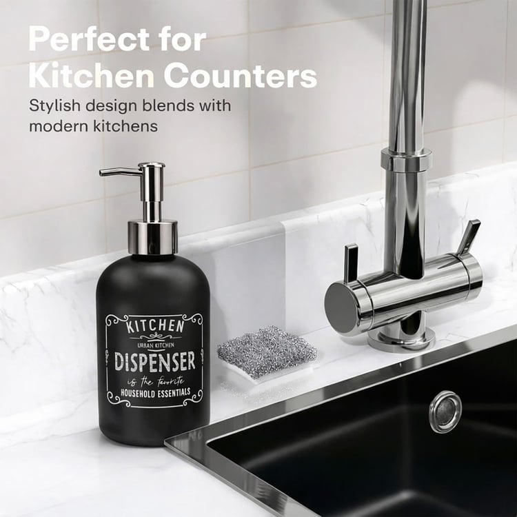 LUXE HOME Glass Printed Multi-Purpose Pump Dispenser - 250ml