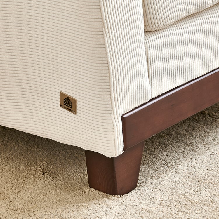 Helios Lumino Fabric 1-Seater Sofa - Ivory