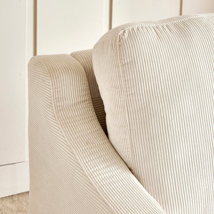 Helios Lumino Fabric 1-Seater Sofa - Ivory