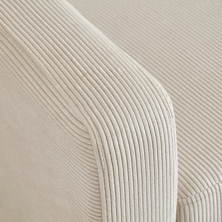 Helios Lumino Fabric 3-Seater Sofa - Ivory