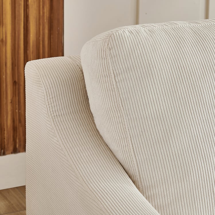 Helios Lumino Fabric 3-Seater Sofa - Ivory
