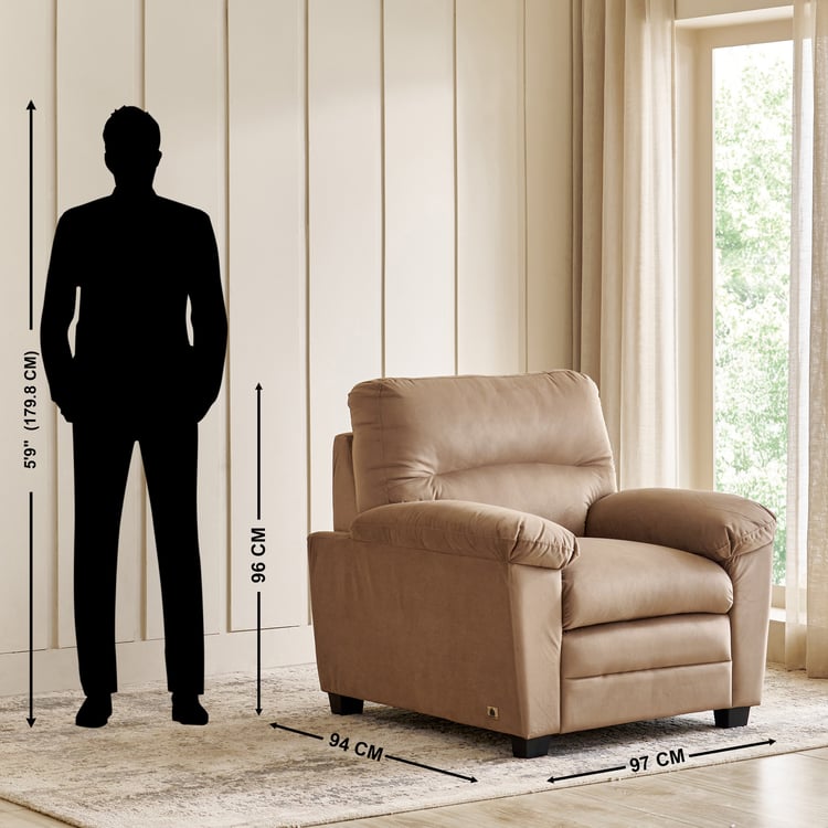 Mojo NXT Velvet 3+1+1 Seater Sofa Set - Brown