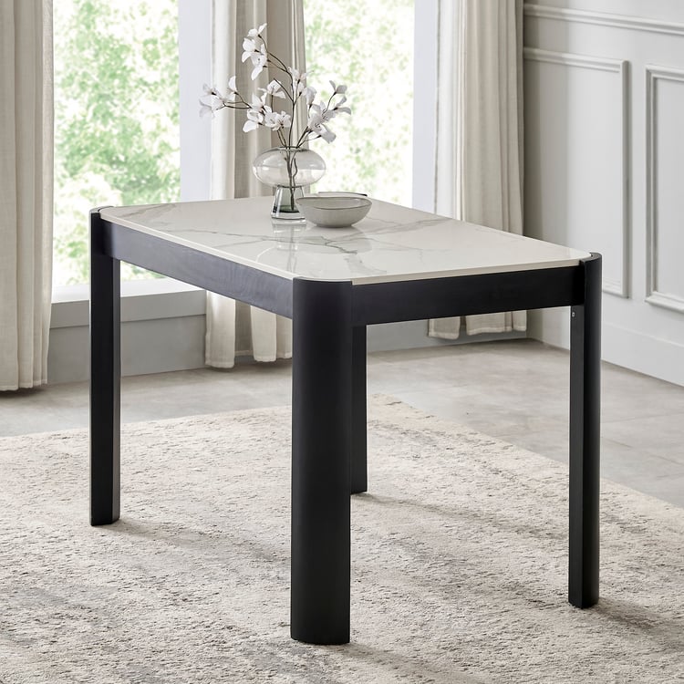 Norway Ceramic Top 4-Seater Dining Set with Chairs - Grey