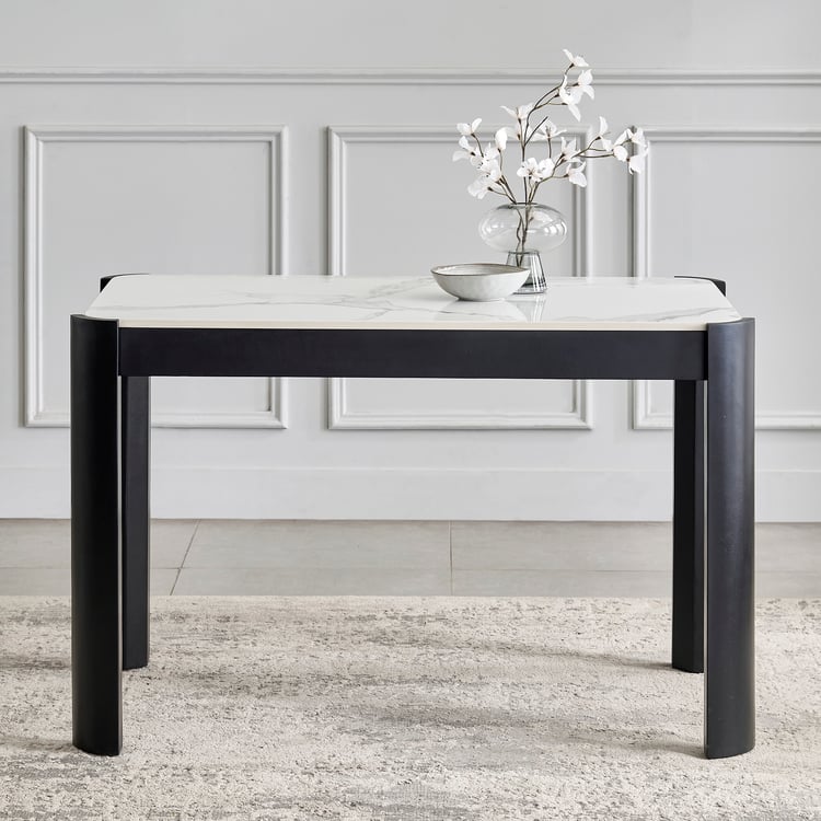 Norway Ceramic Top 4-Seater Dining Set with Chairs - Grey