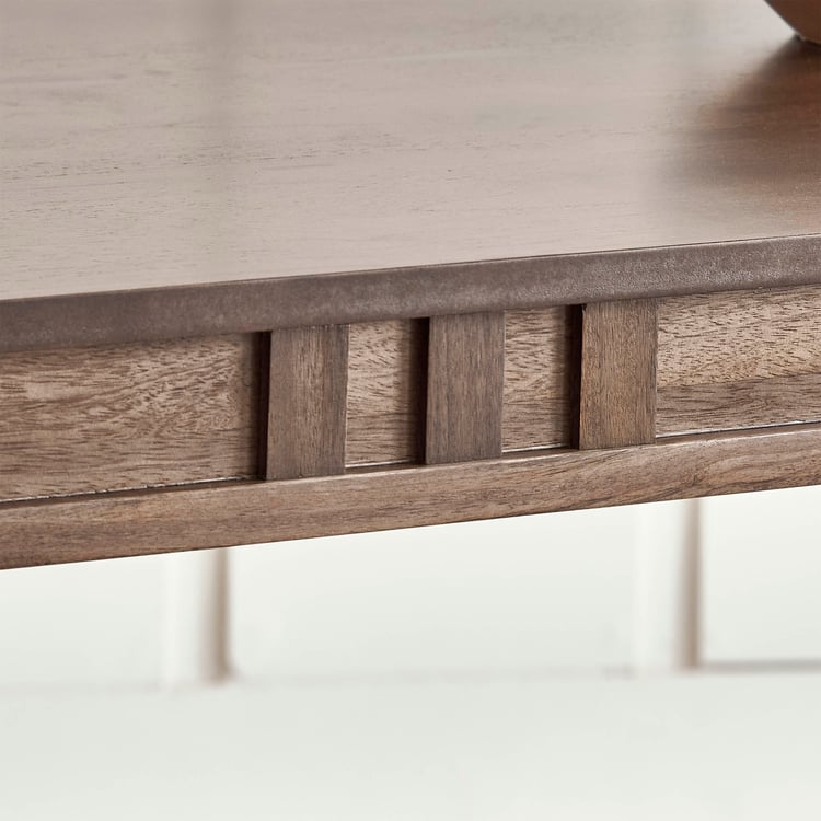 Trio NXT Solid Wood 6-Seater Dining Set with Chairs and Bench - Walnut