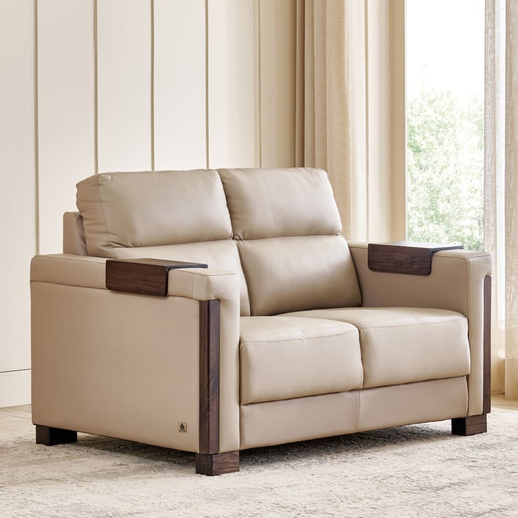 Colmar Half Leather 3+2+1 Seater Sofa Set - Taupe