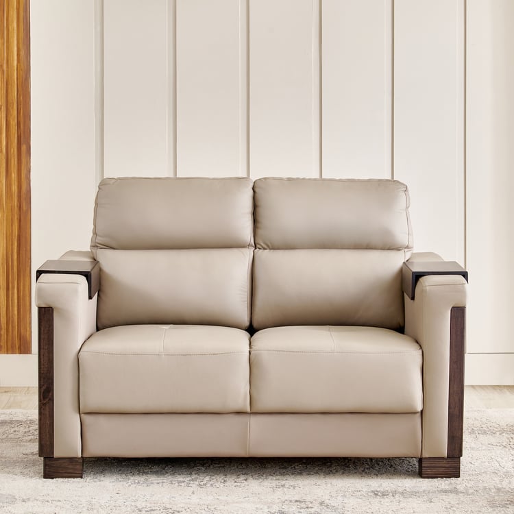 Colmar Half Leather 3+2+1 Seater Sofa Set - Taupe