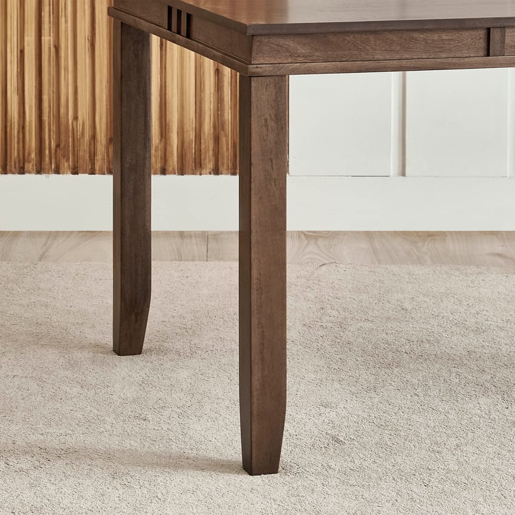 Trio NXT Solid Wood 6-Seater Dining Set with Chairs - Walnut